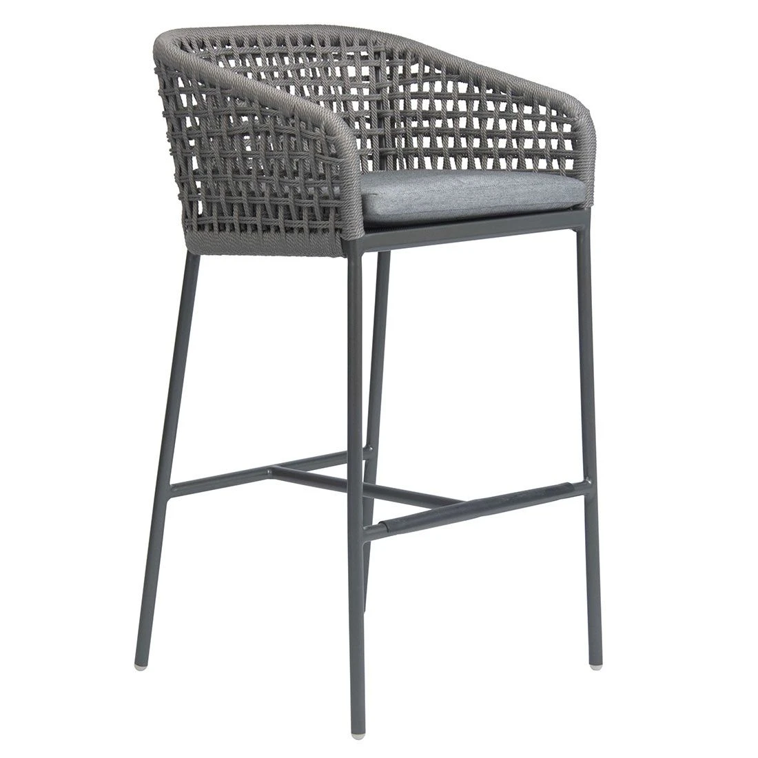 Stern Greta Garten-Barstuhl Aluminium/Rope Inklusive Kissen Anthrazit/Platin/Seidengrau 1 Stern Greta Garten-Barstuhl Aluminium/Rope Inklusive Kissen Anthrazit/Platin/Seidengrau