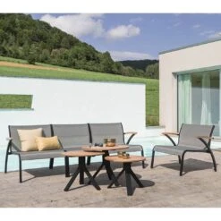 Stern Laris Lounge Mittelmodul Aluminium/Textilene Schwarz Matt/Leinen Grau 5 Stern Laris Lounge Mittelmodul Aluminium/Textilene Schwarz Matt/Leinen Grau -Garten Paradies Verkauf stern laris mittelmodul aluminium textilene 1363101 3