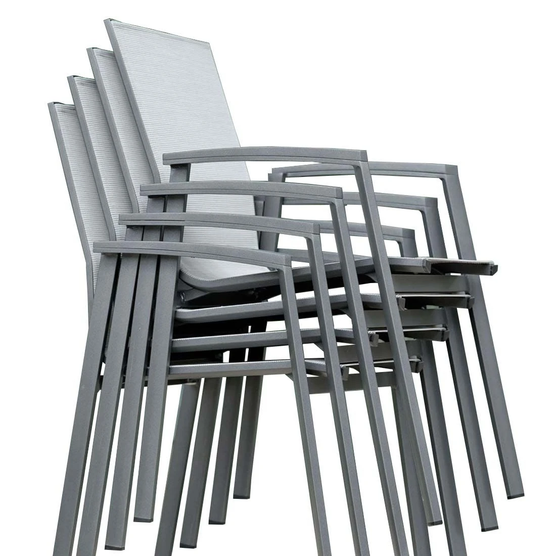 Stern New Top Gartenmöbelset 7-tlg. Mit Tisch 220x100cm Anthrazit/Silber 8 Stern New Top Gartenmöbelset 7-tlg. Mit Tisch 220x100cm Anthrazit/Silber – Bild 8