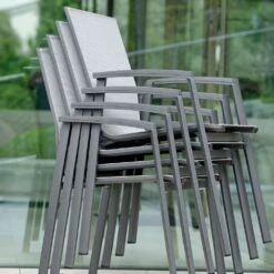 Stern New Top Stapelsessel Aluminium/Textilene Anthrazit/Silber -Garten Paradies Verkauf stern new top stapelsessel alu text anthrazit silber 3