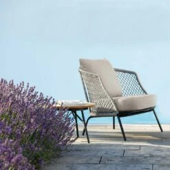 Stern Odea Loungeset 5-tlg. Mit Tisch Ø55 + 65cm Schwarz Matt/Natur -Garten Paradies Verkauf stern odea loungeset 5 tlg mit tisch durchm55 65cm 1413140 3