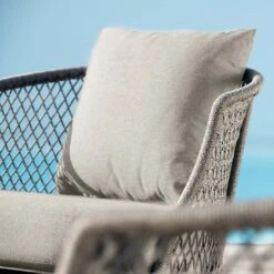 Stern Odea Loungeset 5-tlg. Mit Tisch Ø55 + 65cm Schwarz Matt/Natur -Garten Paradies Verkauf stern odea loungeset 5 tlg mit tisch durchm55 65cm 1413140 4