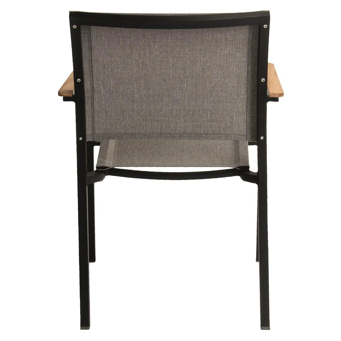 Stern Tilo Dining Stapelsessel Aluminium/Textilene Schwarz Matt/Leinen Grau 6 Stern Tilo Dining Stapelsessel Aluminium/Textilene Schwarz Matt/Leinen Grau – Bild 6