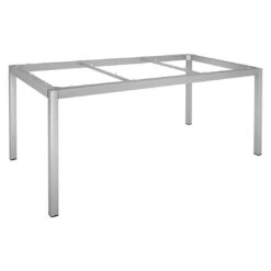 Stern Gartentisch-Gestell 200x100cm Edelstahl Vierkantrohr Silber