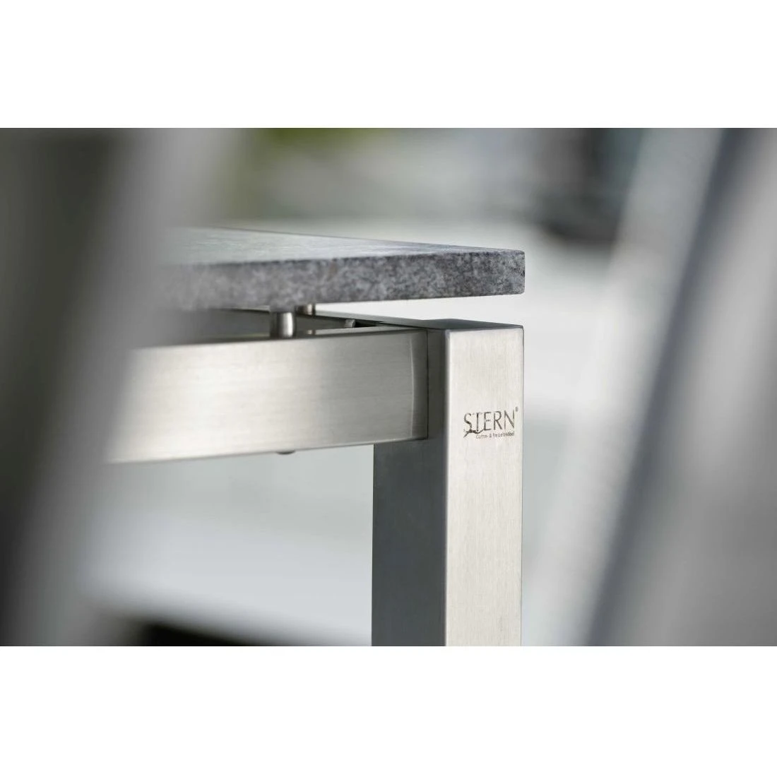 Stern Gartentisch-Gestell 200x100cm Edelstahl Vierkantrohr Silber 3 Stern Gartentisch-Gestell 200x100cm Edelstahl Vierkantrohr Silber – Bild 3