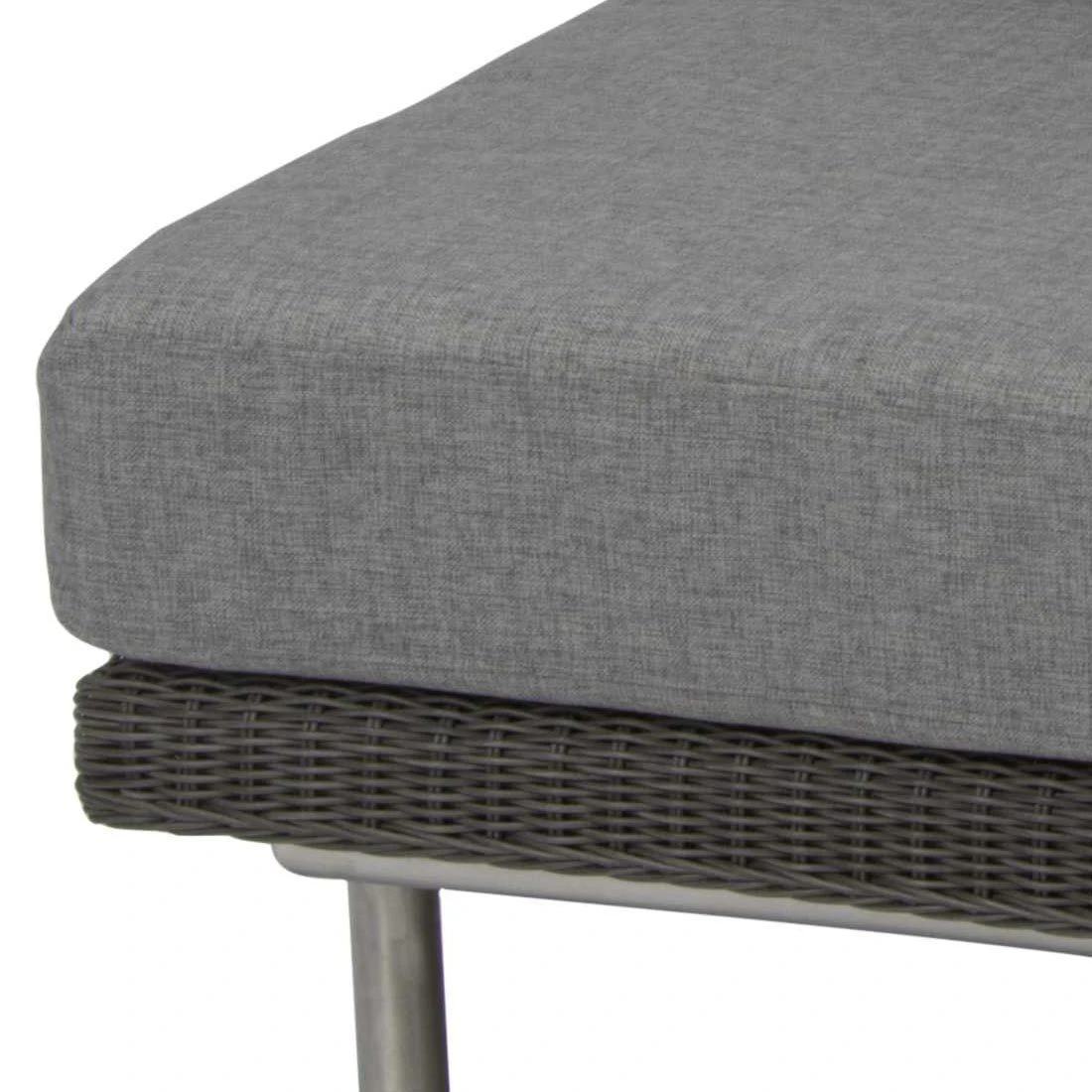 Stern Viva Eck-/Endmodul Edelstahl/Geflecht Basaltgrau/Grau Meliert 3 Stern Viva Eck-/Endmodul Edelstahl/Geflecht Basaltgrau/Grau Meliert – Bild 3