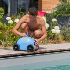 Summer Fun Orca 50CL Bodensauger Mit Akku, Bis 80m² Blau -Garten Paradies Verkauf summer fun orca 50cl bodenssauger mit akuu bis 80m C2 B2 1379458 3