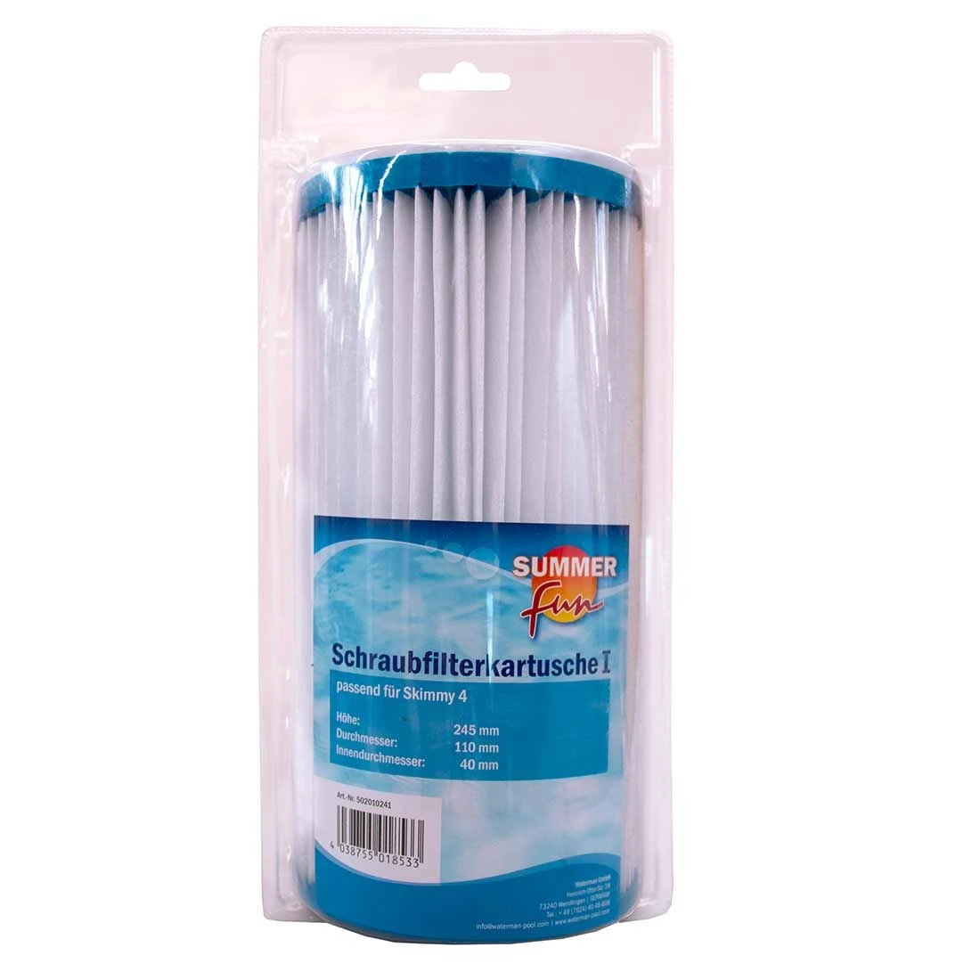 Summer Fun Schraubfilterkartusche 1 1 Summer Fun Schraubfilterkartusche 1