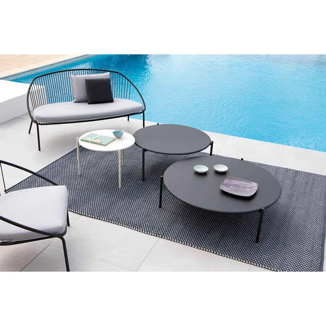 Vermobil Aria Loungetisch Ø60cm Stahl Matt Weiß 3 Vermobil Aria Loungetisch Ø60cm Stahl Matt Weiß – Bild 3