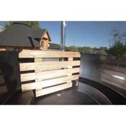Wolff Finnhaus Hot Tub Grau -Garten Paradies Verkauf wolff finnhaus badebottich hot tub mit thermodeckel ofen durchm200cm 1400908 4