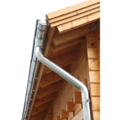 Wolff Finnhaus Dachrinne Rund Satteldach Bis 1000 Cm Aluminium Silber