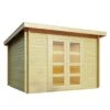 Wolff Finnhaus Gent A Gartenhaus 292x230cm Imprägniert+Doppeltür Natur