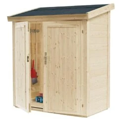 Wolff Finnhaus Geräteschrank Mit Doppeltür Natur