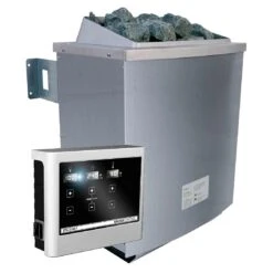 Wolff Finnhaus Saunaofen Elektr. Inkl. Externem Steuergerät 9 KW Silber