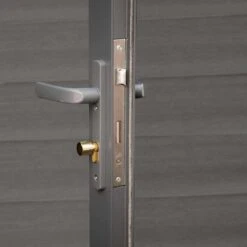 Wolff Finnhaus WPC-Trend B+ Gartenhaus 444x187cm+Anbau 200cm Grau -Garten Paradies Verkauf wolff finnhaus wpc trend b gartenhaus 444x187cm anbau 200cm 1404791 5