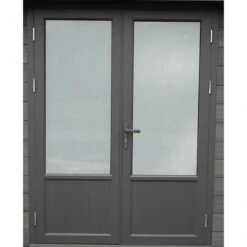 Wolff Finnhaus WPC-Trend D Gartenhaus 287x287cm + Doppeltür Grau -Garten Paradies Verkauf wolff finnhaus wpc trend d gartenhaus 287x287cm doppeltuer 1404824 5