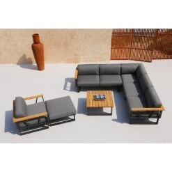 Zebra Belvedere Gartensofa Edelstahl/Tuvatextil Graphit/Tweed Grey -Garten Paradies Verkauf zebra belverde 3 sitzersofa edelstahl tuvatextil 1366874 3