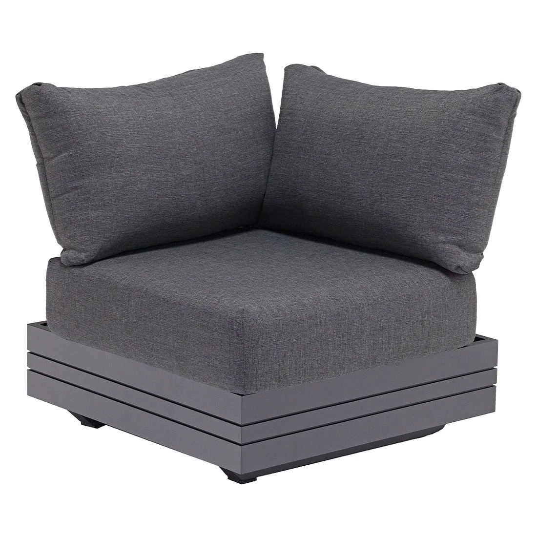 Zebra Cubo Ecklounge 2-tlg. Aluminium/Olefin Graphit/Dunkelgrau 4 Zebra Cubo Ecklounge 2-tlg. Aluminium/Olefin Graphit/Dunkelgrau – Bild 4