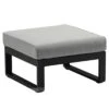Zebra Fly Lounge Hocker Aluminium/Olefin Graphit/Mixed Grey