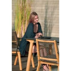 Zebra Lenyx Gartenmöbelset 5-tlg. Mit Gartentisch 220x95cm Teak/Brown Brushed -Garten Paradies Verkauf zebra lenyx gartenmoebelset 5 tlg mit gartentisch 220x95cm 1367039 9