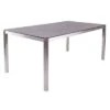 Zebra Opus Gartentisch 210x100cm Edelstahl/HPL Silber/Beton
