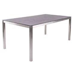 Zebra Opus Gartentisch 210x100cm Edelstahl/HPL Silber/Beton