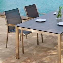 Zebra Sela Gartentisch-Platte 160x90cm HPL Beton -Garten Paradies Verkauf zebra sela tischplatte 160x90cm hpl beton 1382890 3